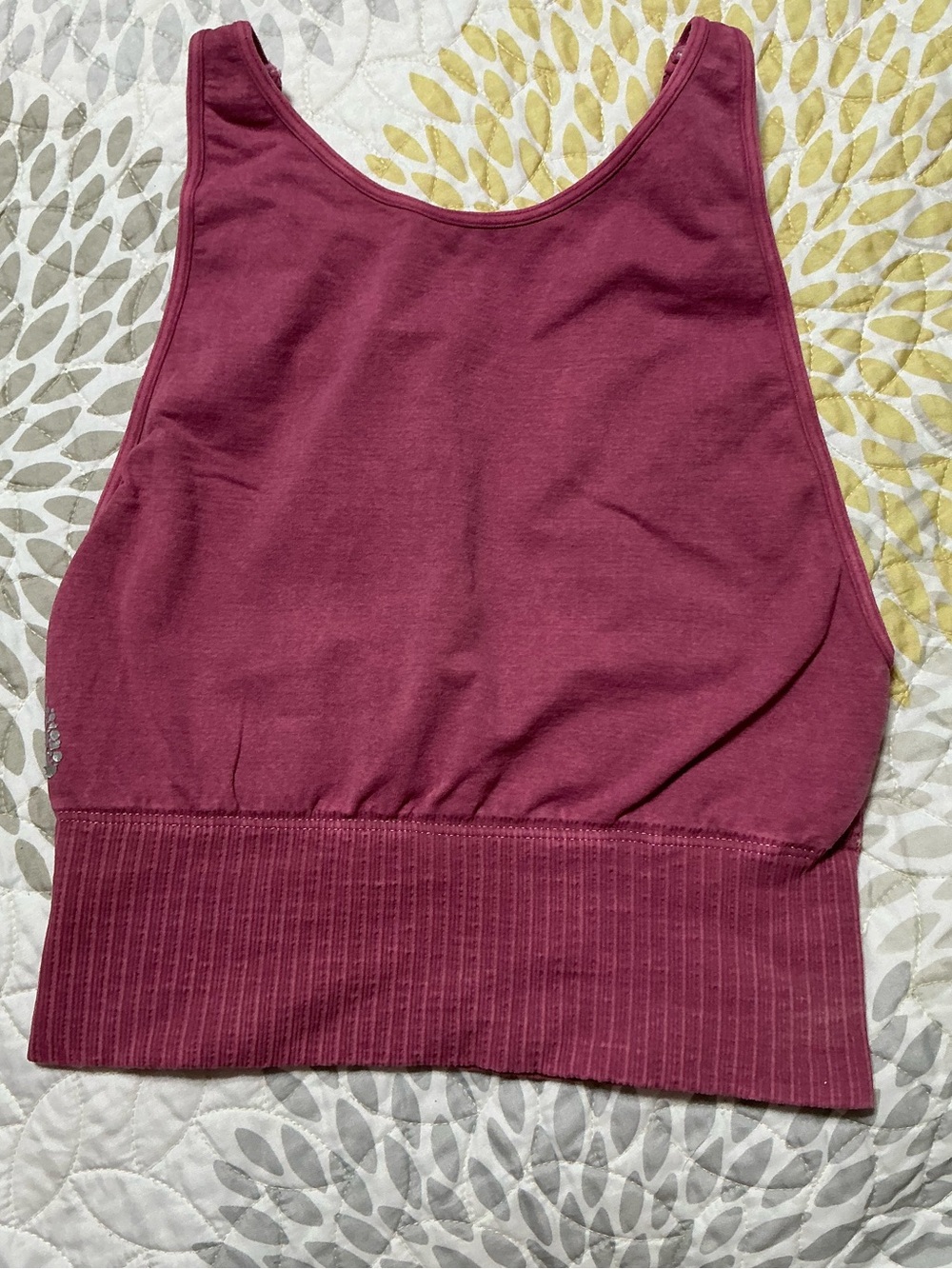 Free People FP Movement Free Throw Crop Top Sports Bra Burgundy Berry XS/S